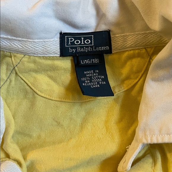 Ralph Lauren Yellow and White Polo Shirt - Picture 2 of 4